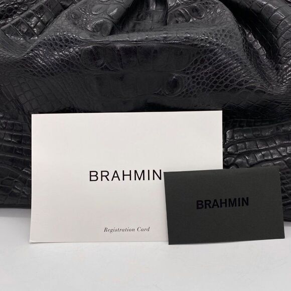 Brahmin Renata Croco Leather Tote Bag New - Picture 14 of 16